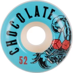 Chocolate Scorpion Dice Skateboard Wheels - Blue 52mm