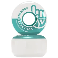 Vol.1 No. 1 Skateboard Wheels - White/Teal 51mm